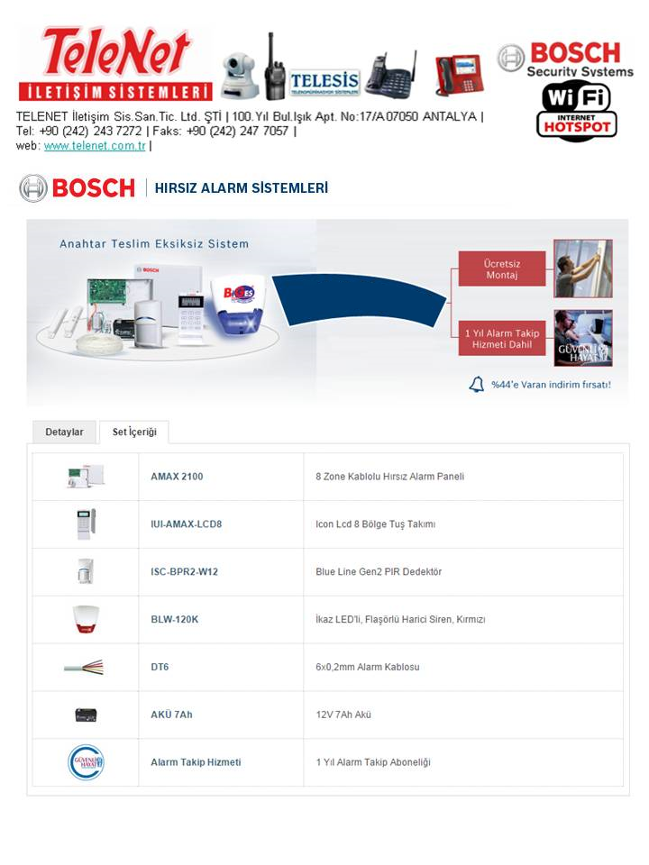 Bosch Kablolu Hırsız Alarm Sistemi - 01