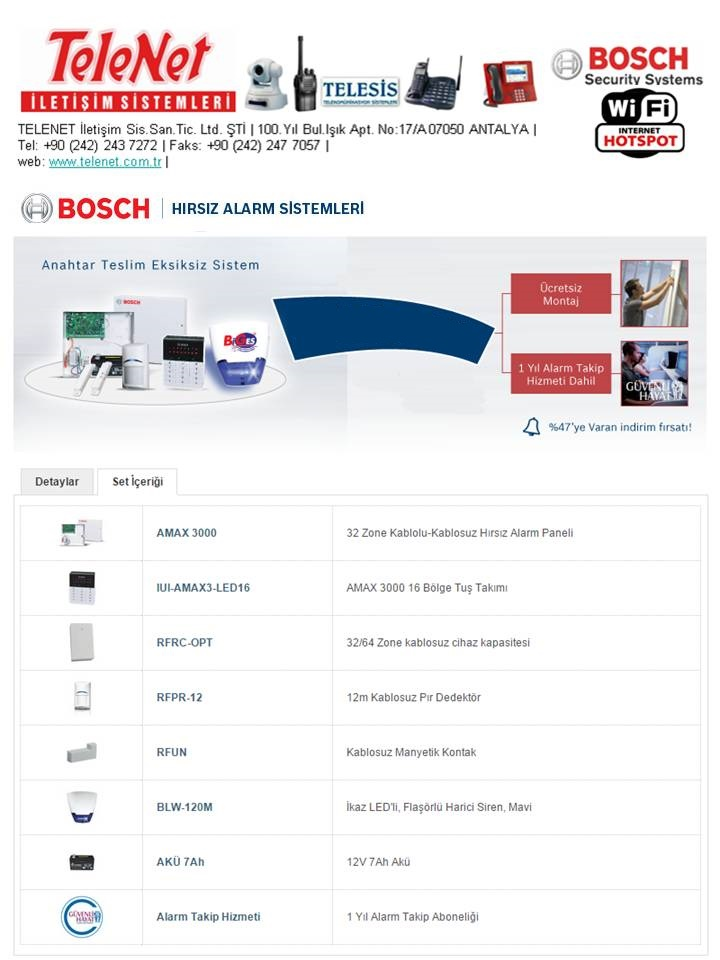 Bosch Kablosuz Hırsız Alarm Sistemi -01