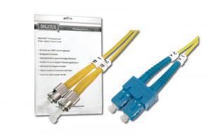 ST-SC Fiber Optik Patch Kablo, Singlemode, Duplex, 09/125   